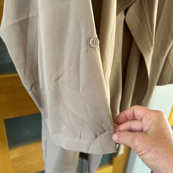 Max Studio Tan Trench Coat with Waterfall Collar - Picture 5 of 7